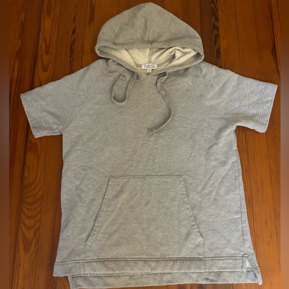 Vintage grey Barney’s New York short sleeve hoodie